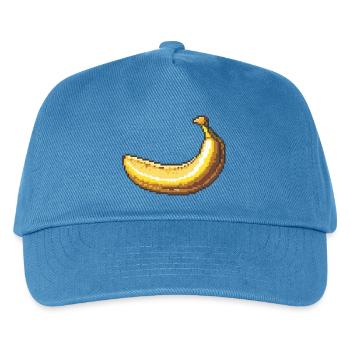 Pixel Banana Retro Pixel Art - Kids’ Baseball Cap - peacock-blue - Front