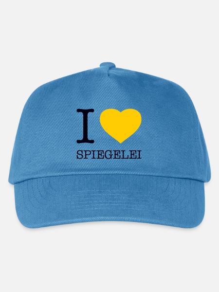 I love Spiegelei - Kinder Basecap - Pfauenblau