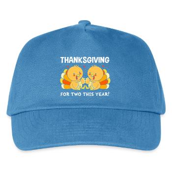 Thanksgiving Gender Reveal Werdende Mutter - Kinder Basecap - Pfauenblau - Vorne