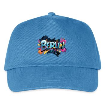 Berlin Graffiti Font Street Art Urban Style - Kids’ Baseball Cap - peacock-blue - Front