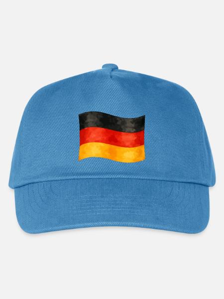 Deutsche Flagge - Kinder Basecap - Pfauenblau