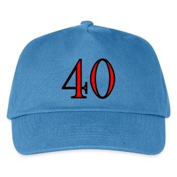40. 40 YEARS. 40th ANNIVERSARY. 40 YEARS ANNIVERSARY. - Kids’ Baseball Cap - peacock-blue - Front