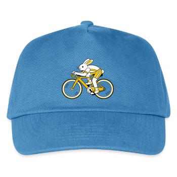hare on a racing bike - Kids’ Baseball Cap - peacock-blue - Front