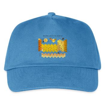 Periodic Table Of The Elements Honeycomb With Bees - Kids’ Baseball Cap - peacock-blue - Front
