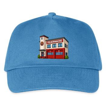 Feuerwache Cartoon  - Kinder Basecap - Pfauenblau - Vorne