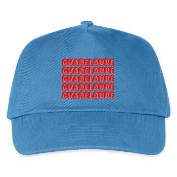 Guadeloupe - Kinder Basecap - Pfauenblau - Vorne