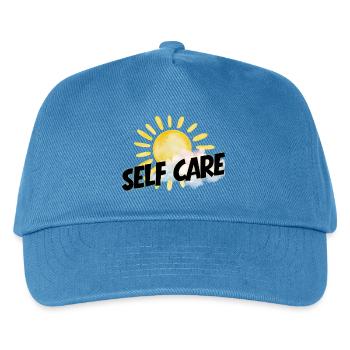 Selbstfürsorge Sonne – Sanfter Optimismus - Kinder Basecap - Pfauenblau - Vorne