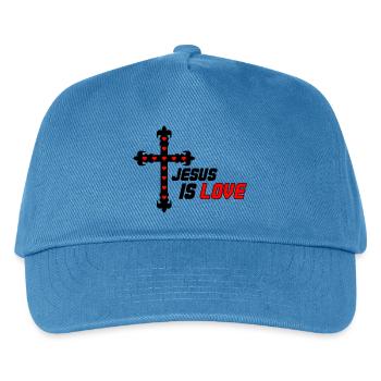 Jesus is Love - Kids’ Baseball Cap - peacock-blue - Front