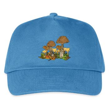 Pilze - Kinder Basecap - Pfauenblau - Vorne