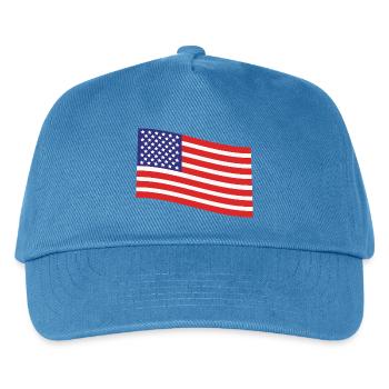 Flagge der Vereinigten Staaten - Kinder Basecap - Pfauenblau - Vorne