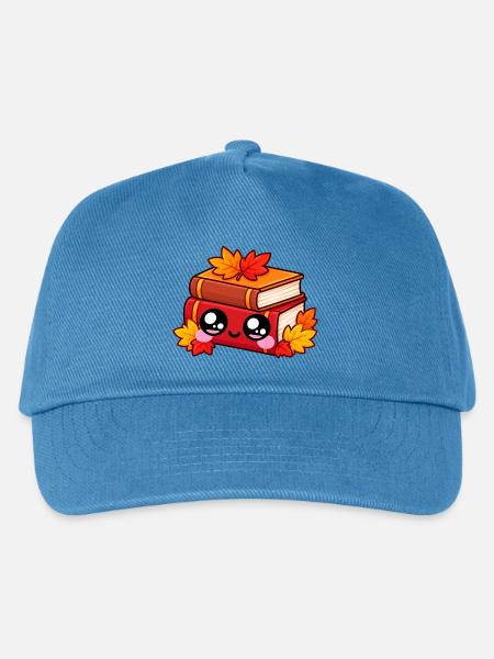 Kawaii Herbstbücher - Kinder Basecap - Pfauenblau