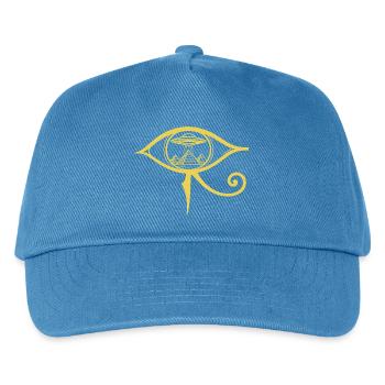 Auge von Horus, antikes UFO - Kinder Basecap - Pfauenblau - Vorne