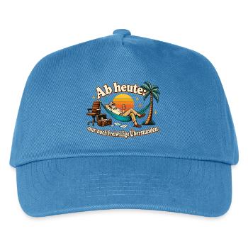 Rente Ruhestand Abschiedsgeschenk Kollege - Kinder Basecap - Pfauenblau - Vorne