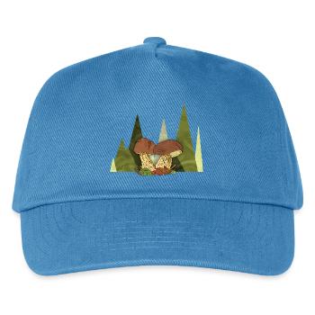 Pilze - Kinder Basecap - Pfauenblau - Vorne