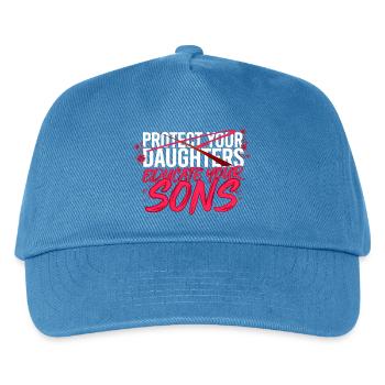 Beschütze deine Töchter, erziehe deine Söhne - Kinder Basecap - Pfauenblau - Vorne