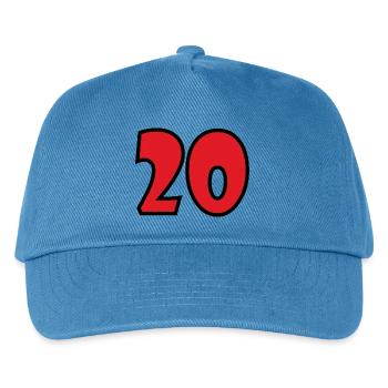 20. 20. JAHRESTAG. 20-JÄHRIGES JUBILÄUM. 20 JAHRE. - Kinder Basecap - Pfauenblau - Vorne