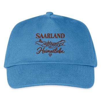 Saarland Heimatliebe - Kinder Basecap - Pfauenblau - Vorne