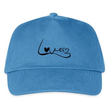 Love Font - Kids’ Baseball Cap - peacock-blue - Front