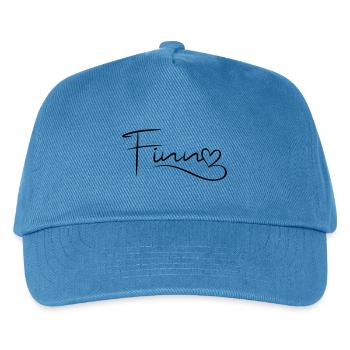 Finn Name First Name Heart Decor - Kids’ Baseball Cap - peacock-blue - Front