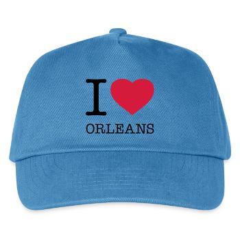 I LOVE ORLEANS - Kinder Basecap - Pfauenblau - Vorne