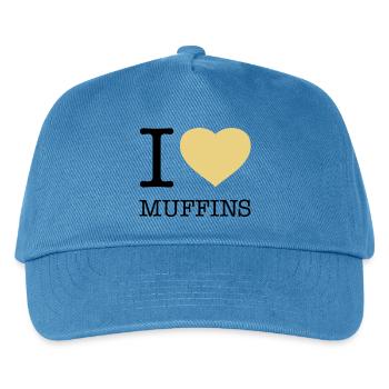 I LOVE MUFFINS - Kinder Basecap - Pfauenblau - Vorne