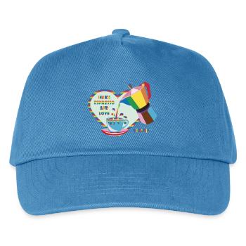 Espresso yourself and love :) - Kids’ Baseball Cap - peacock-blue - Front