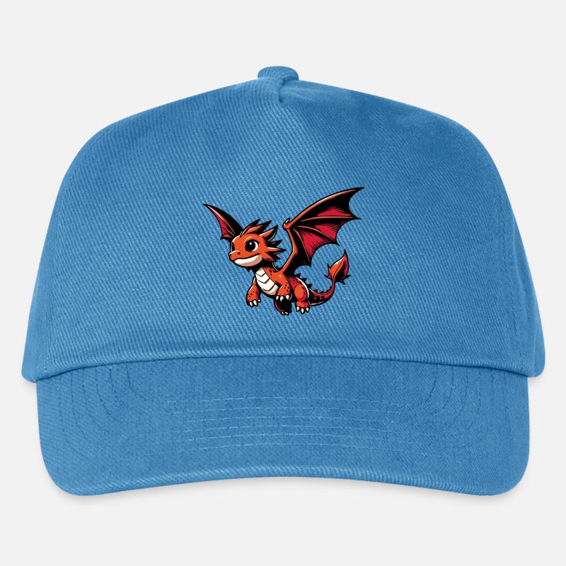 Drache - Kinder Basecap - Pfauenblau