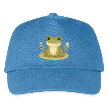 Nordischer Wald - Frosch - Kinder Basecap - Pfauenblau - Vorne