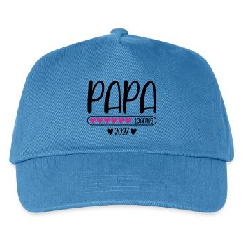 Dad 2027 loading with heart loading bar - Kids’ Baseball Cap - peacock-blue - Front