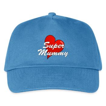 SUPER MUMMY - Kinder Basecap - Pfauenblau - Vorne