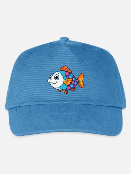 Bunter Tropischer Fisch - Kinder Basecap - Pfauenblau
