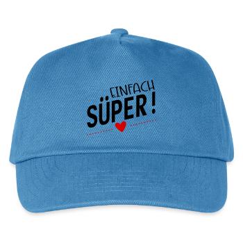 Süper - Kinder Basecap - Pfauenblau - Vorne