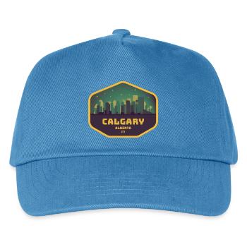 Calgary Skyline Gold - Kinder Basecap - Pfauenblau - Vorne