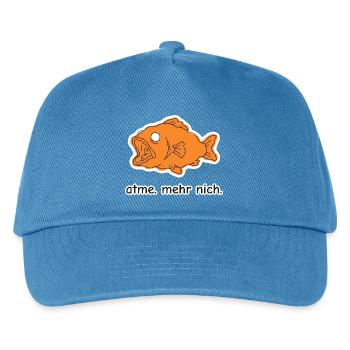atme. mehr nich. – Fisch Meme - Kinder Basecap - Pfauenblau - Vorne