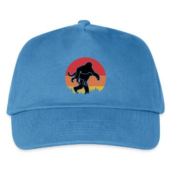 Sasquatch & Gepard Retro - Kinder Basecap - Pfauenblau - Vorne