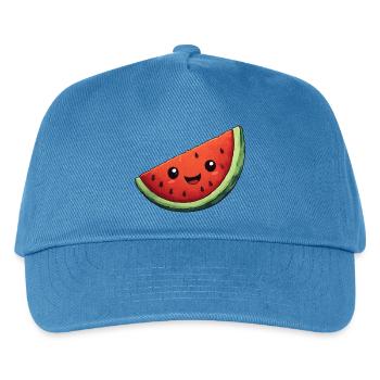 Kawaii Wassermelone Scheibe - Kinder Basecap - Pfauenblau - Vorne
