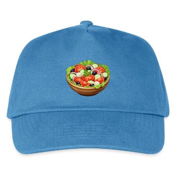 Frischer Tomaten Salat Cartoon - Kinder Basecap - Pfauenblau - Vorne