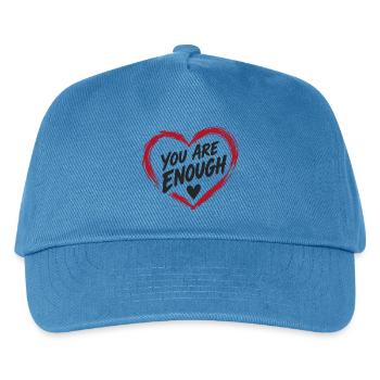 You Are Enough – Herz der Selbstliebe - Kinder Basecap - Pfauenblau - Vorne