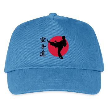 Karate - Kinder Basecap - Pfauenblau - Vorne