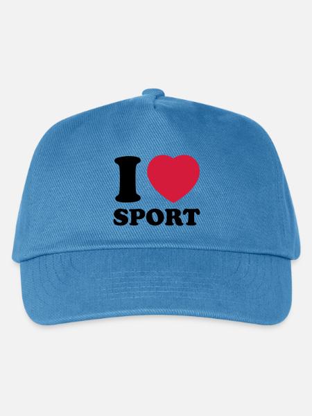 i love sport 2c - Kids’ Baseball Cap - peacock-blue