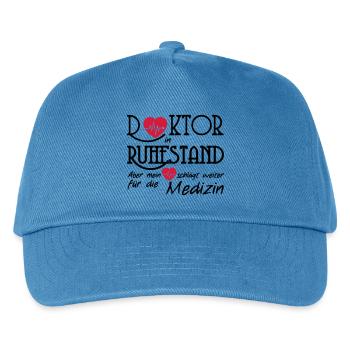 Doktor Ruhestand Rente Arzt Medizin Geschenk - Kinder Basecap - Pfauenblau - Vorne