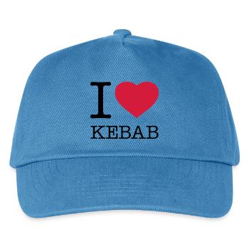 I LOVE KEBAB - Kinder Basecap - Pfauenblau - Vorne