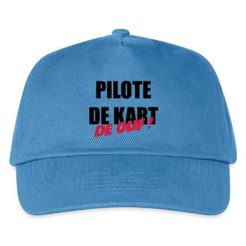 Go-Kart / Karting / Kart / Fahrer - Kinder Basecap - Pfauenblau - Vorne