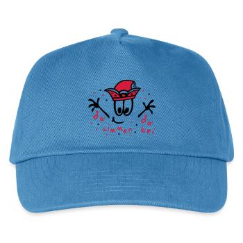 Fasching mit Konfetti, Karneval - Kinder Basecap - Pfauenblau - Vorne