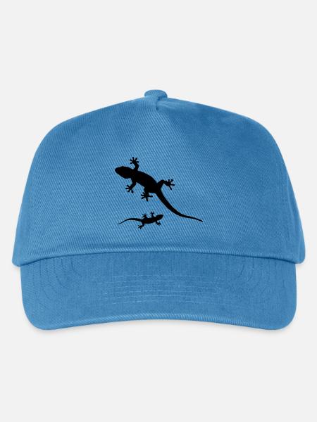 Geckos - Kinder Basecap - Pfauenblau