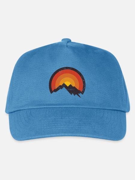 Sunset Mountain Arc - Kinder Basecap - Pfauenblau