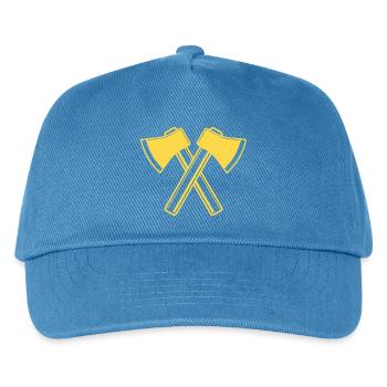 Axt Äxte Holzfäller Forstwirt - Kinder Basecap - Pfauenblau - Vorne