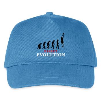 Basket Evolution Sports and humour 3c - Kids’ Baseball Cap - peacock-blue - Front