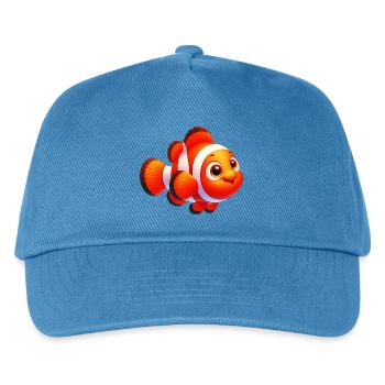 Clownfisch - Kinder Basecap - Pfauenblau - Vorne