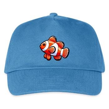 Clownfisch - Kinder Basecap - Pfauenblau - Vorne